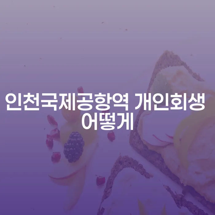 인천국제공항역 개인회생 어떻게